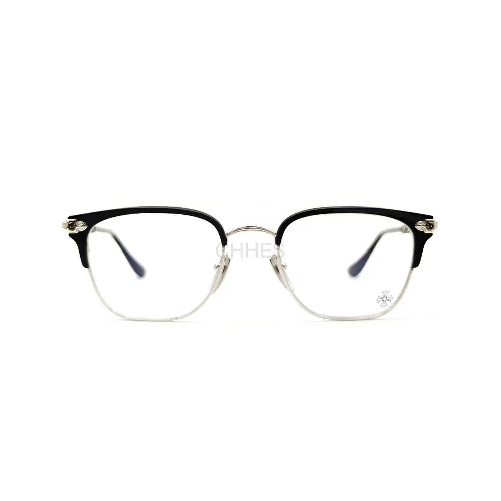 Chrome hearts 克罗心 PLONKER银色半框黑腿光学镜
