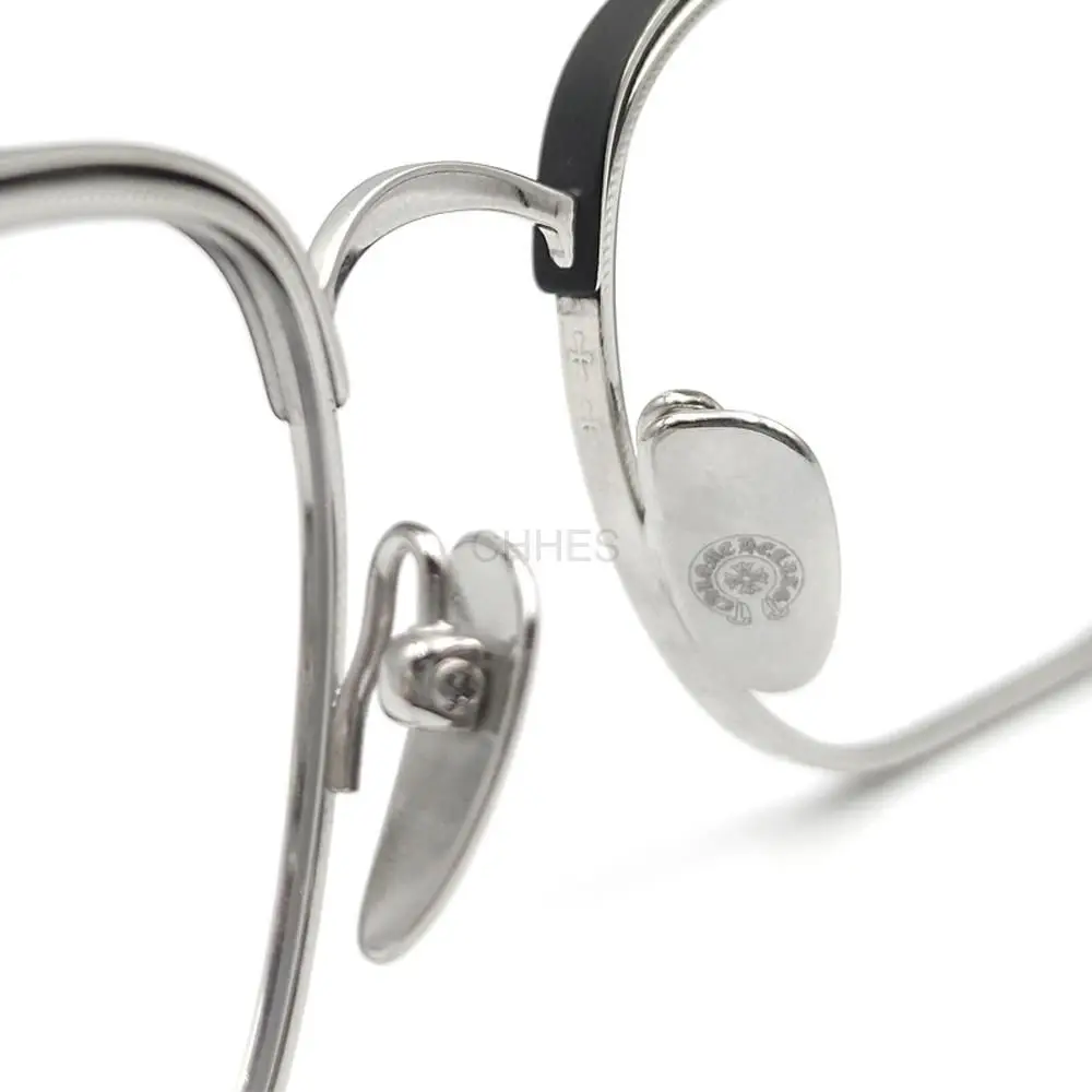 Chrome hearts 克罗心 PLONKER银色半框黑腿光学镜
