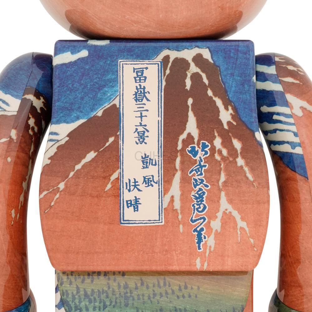 BEARBRICK 积木熊BE@RBRICK 葛饰北斋「富士山三十六景：微风日。」1000