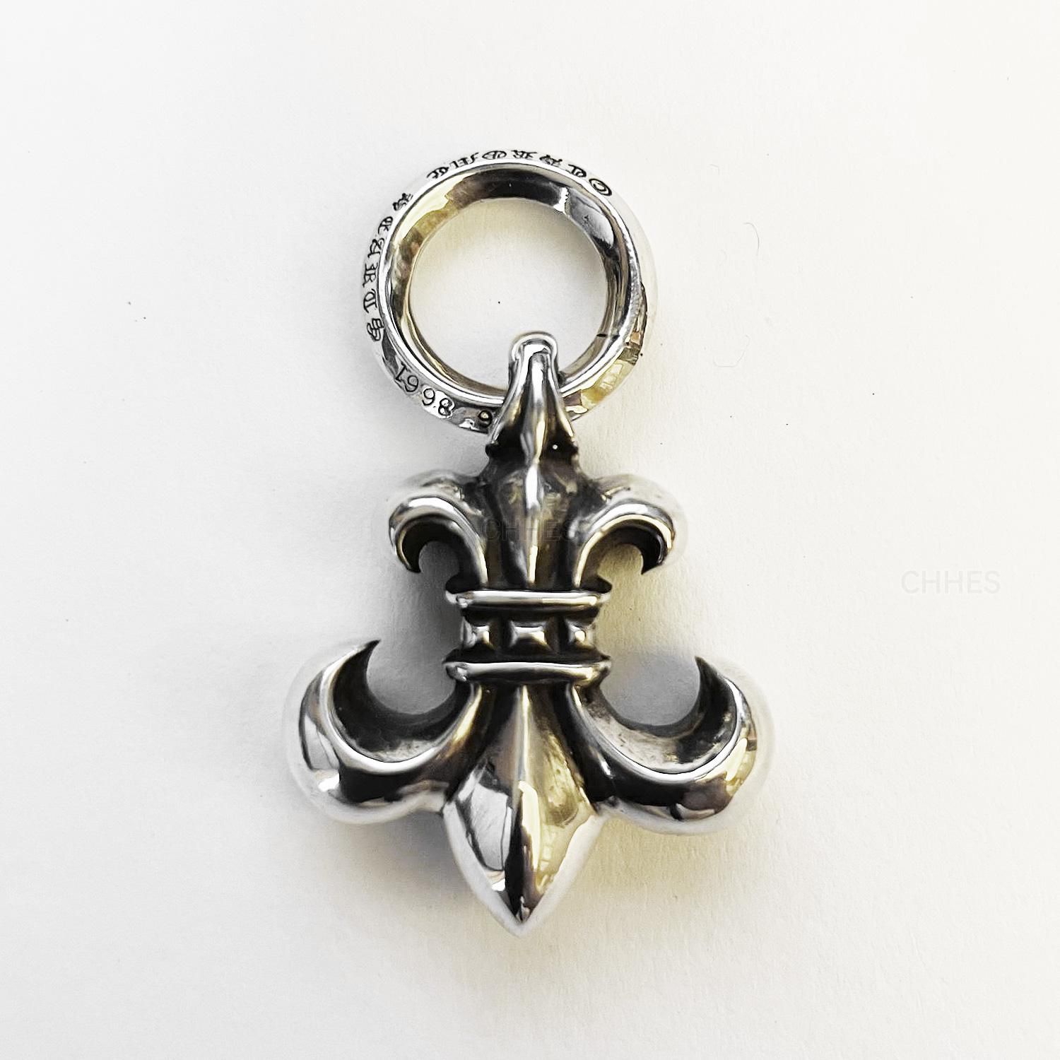 CHROME HEARTS Chromehearts 克罗心中号童军花皮革编织吊坠（整套