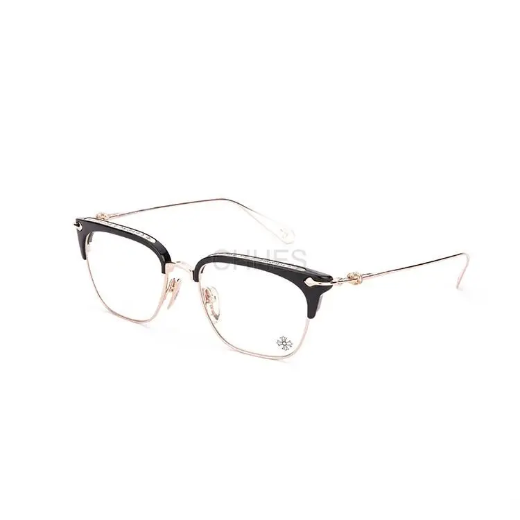 Chrome hearts 克罗心 SLUN TRADICTION I黑色半框金色光学镜