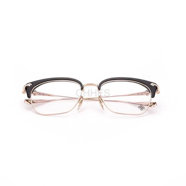 Chrome hearts 克罗心 SLUN TRADICTION I黑色半框金色光学镜