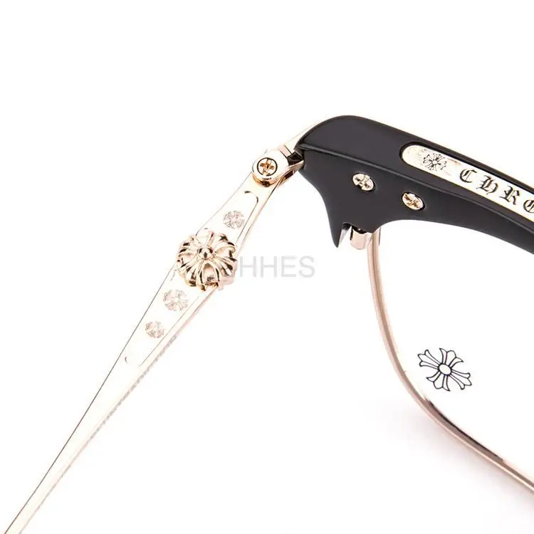 Chrome hearts 克罗心 SLUN TRADICTION I黑色半框金色光学镜