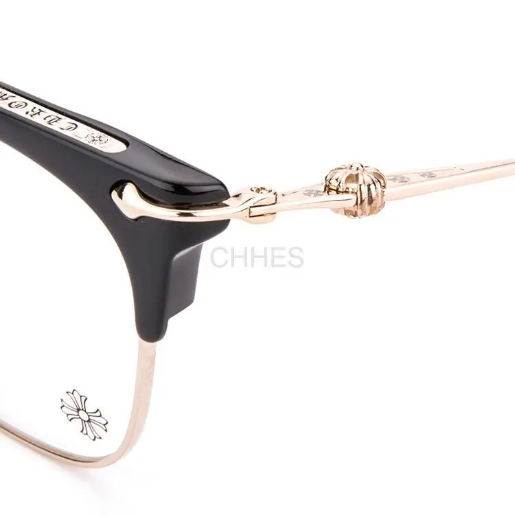Chrome hearts 克罗心 SLUN TRADICTION I黑色半框金色光学镜