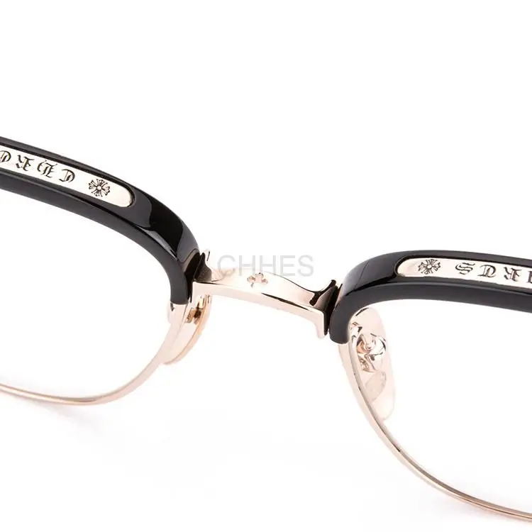 Chrome hearts 克罗心 SLUN TRADICTION I黑色半框金色光学镜