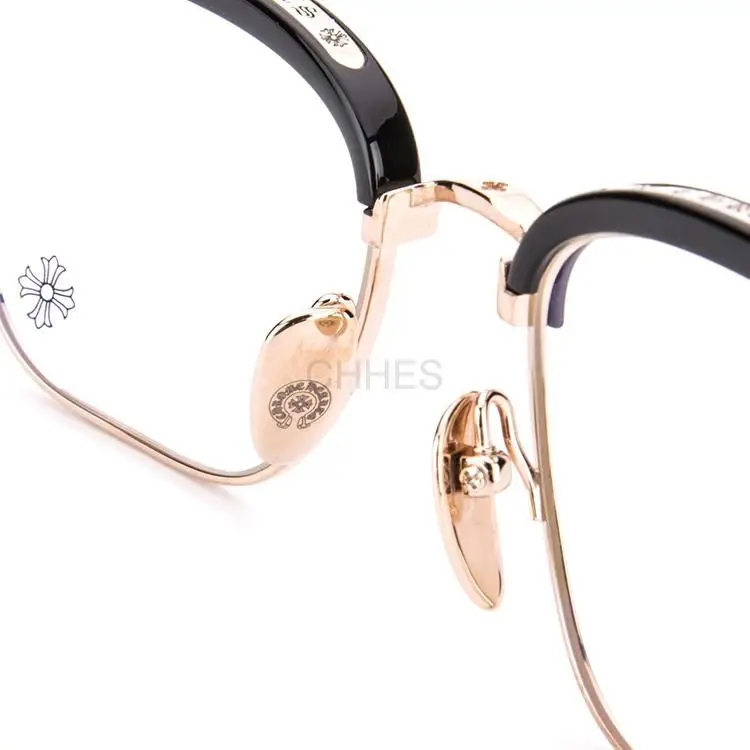 Chrome hearts 克罗心 SLUN TRADICTION I黑色半框金色光学镜