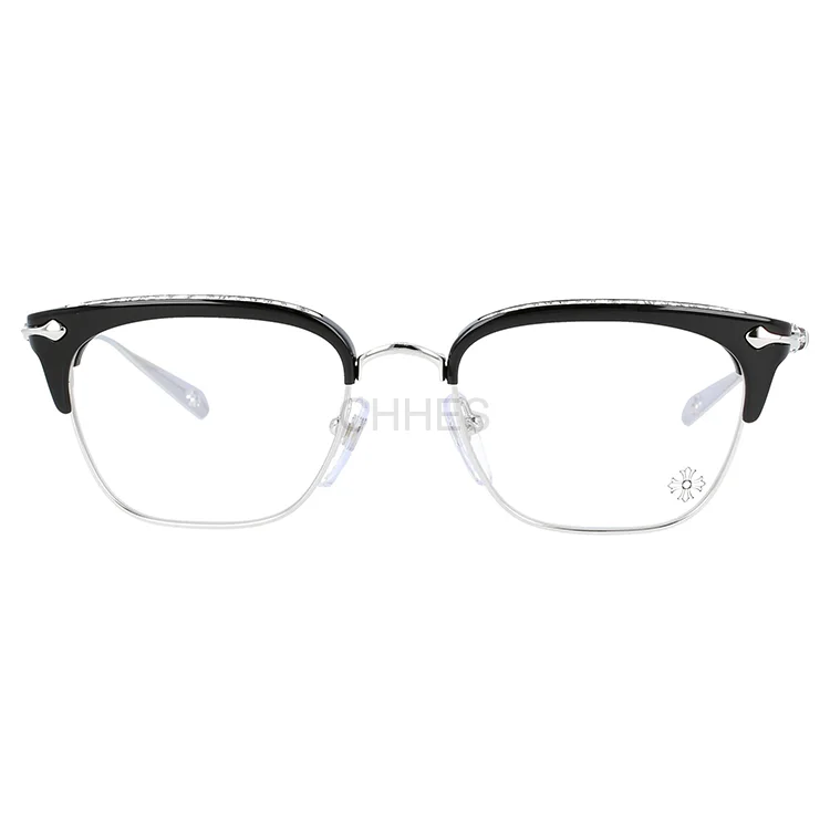 Chrome hearts 克罗心 SLUN TRADICTION I黑色半框银色光学镜