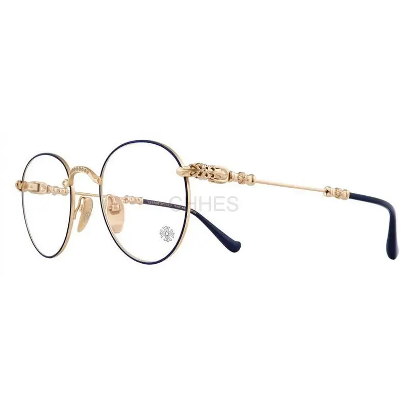 Chrome hearts 克罗心 Bubba黑金框黑腿圆框复古眼镜