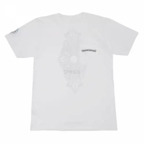 Chrome hearts 长十字花白色短袖T恤