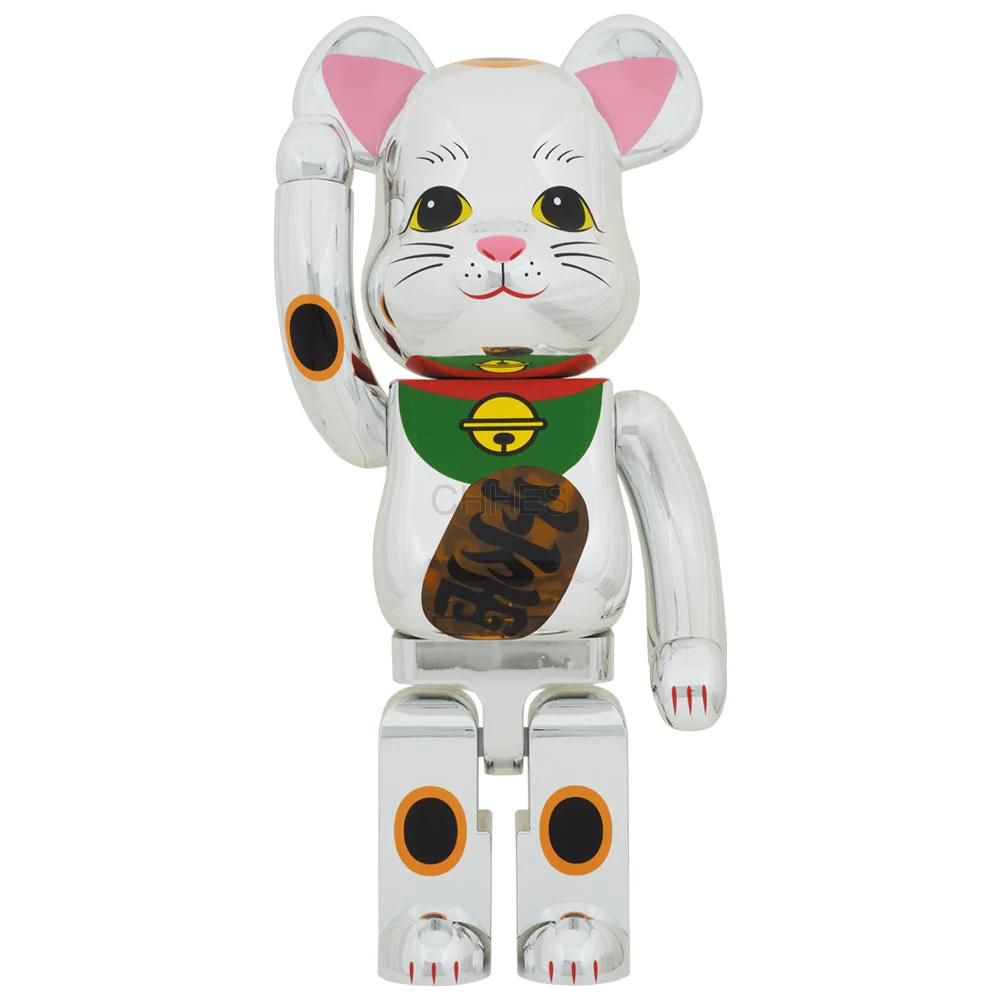 BEARBRICK 积木熊BE@RBRICK 招财猫镀银夜光1000% - CHHES