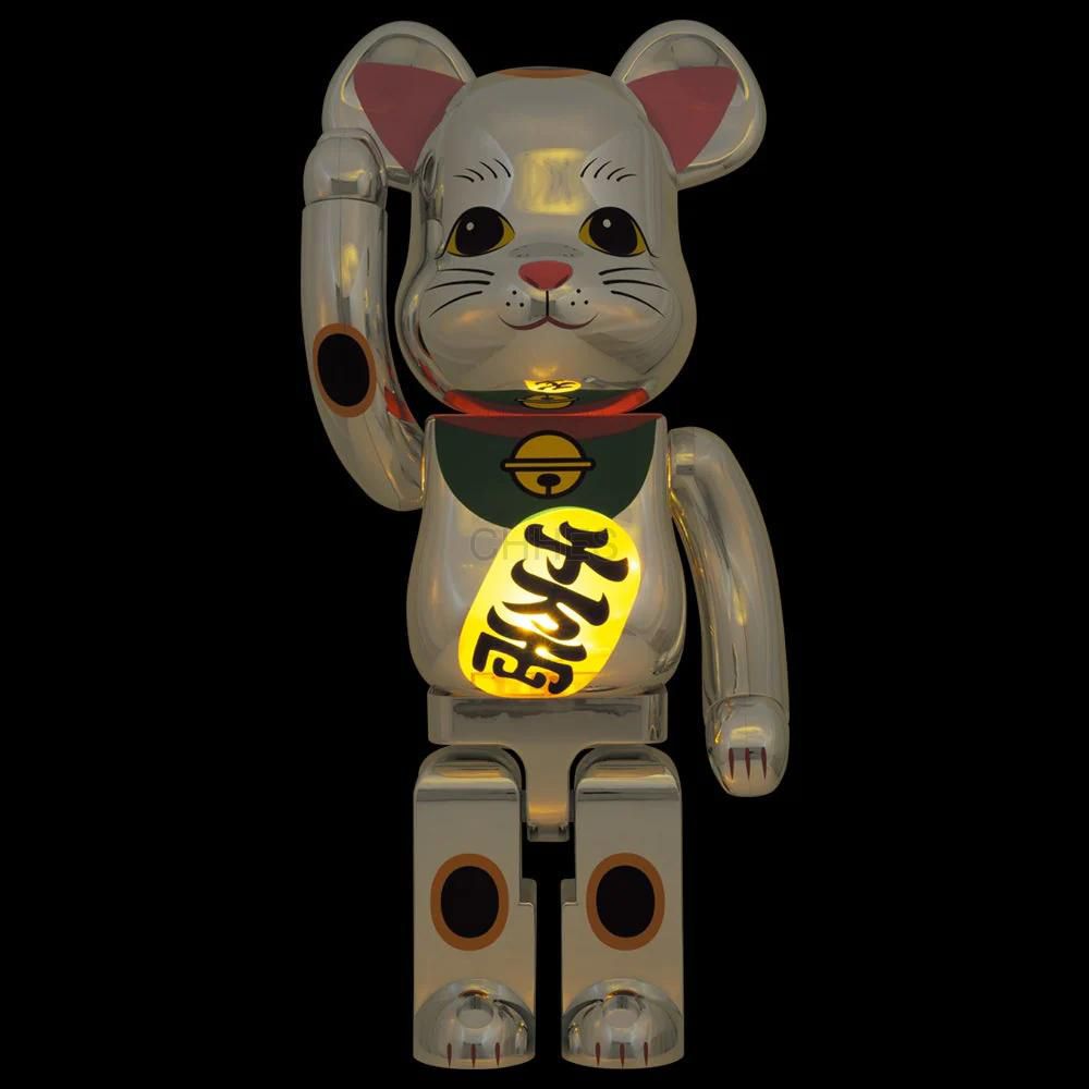BEARBRICK 积木熊BE@RBRICK 招财猫镀银夜光1000% - CHHES