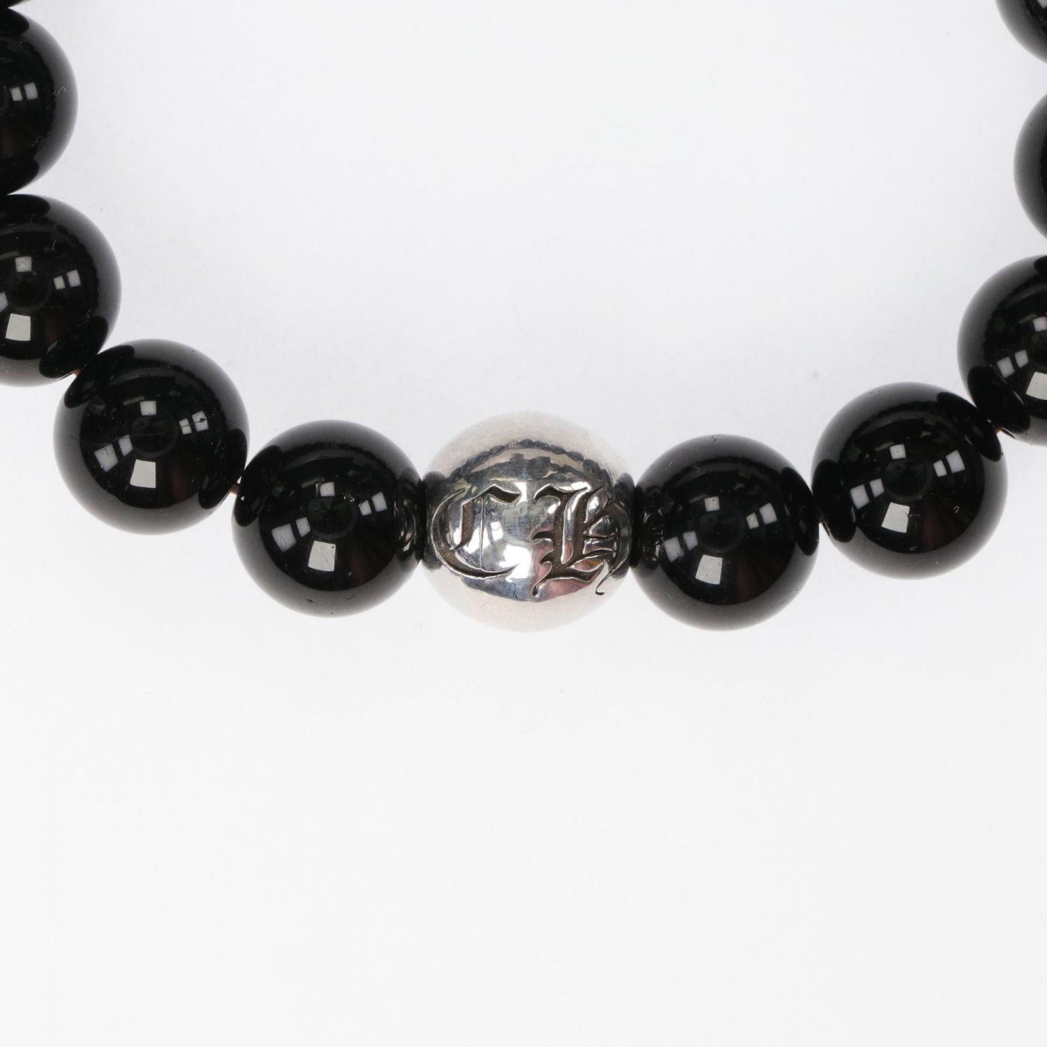 Chrome Hearts 10mm オプシディアン 2 Silver Beads 【正規品保証