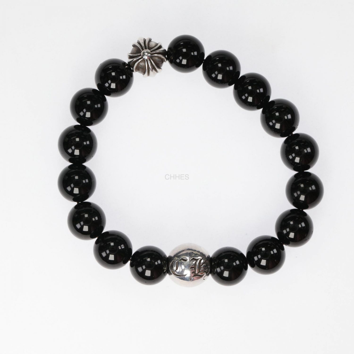 Chrome Hearts 10mm オプシディアン 2 Silver Beads 【正規品保証