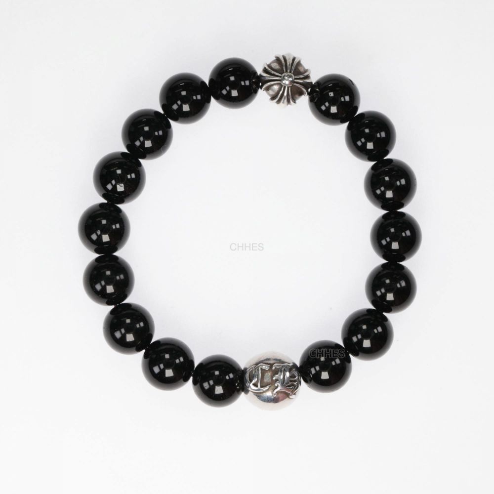 Chrome Hearts 10mm オプシディアン 2 Silver Beads 【正規品保証