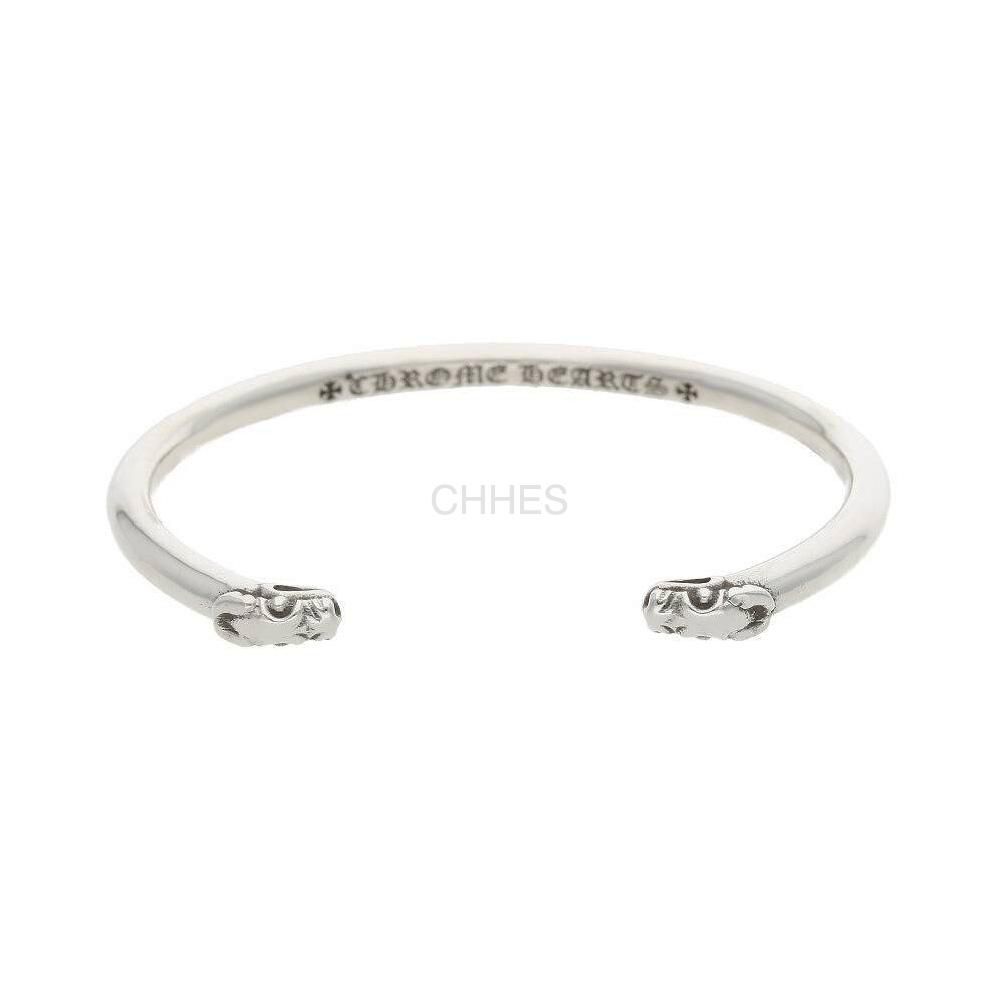 CHROME HEARTS Chrome hearts 克罗心DOUBLE DOG双狗头开口粗手镯