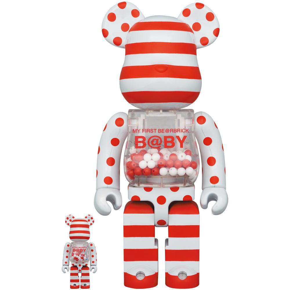 BEARBRICK 积木熊MY FIRST BE@RBRICK B@BY RED & SILVER CHROME Ver 