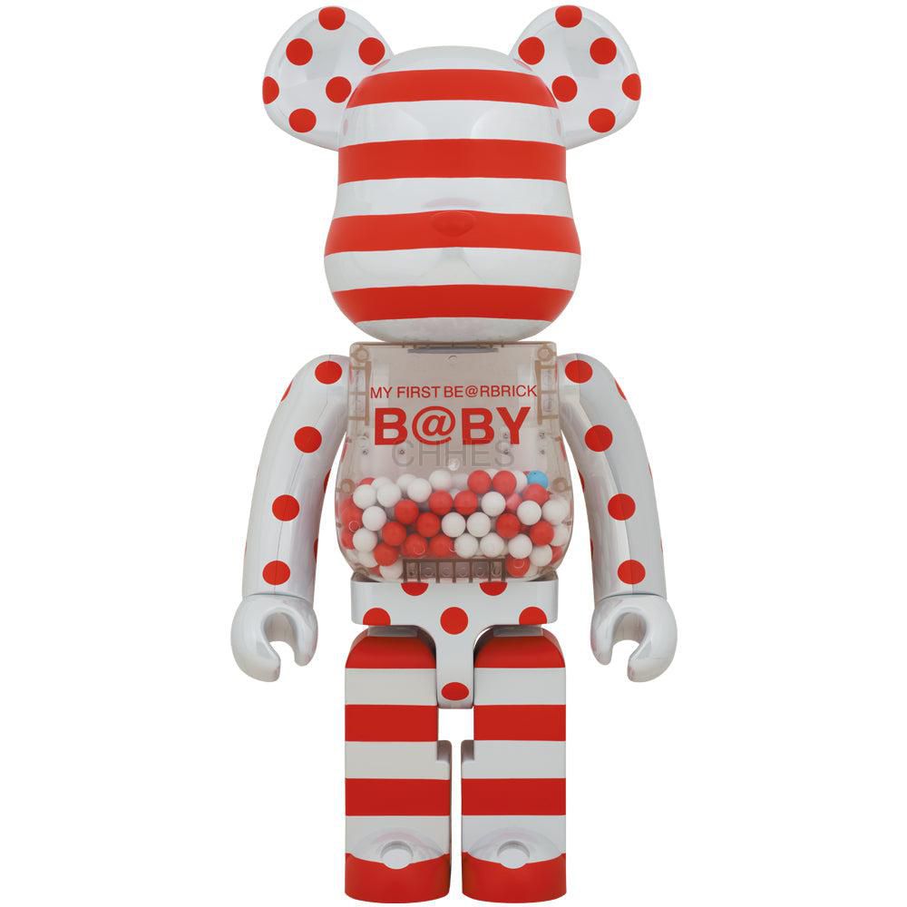 BEARBRICK 积木熊MY FIRST BE@RBRICK B@BY RED & SILVER CHROME Ver