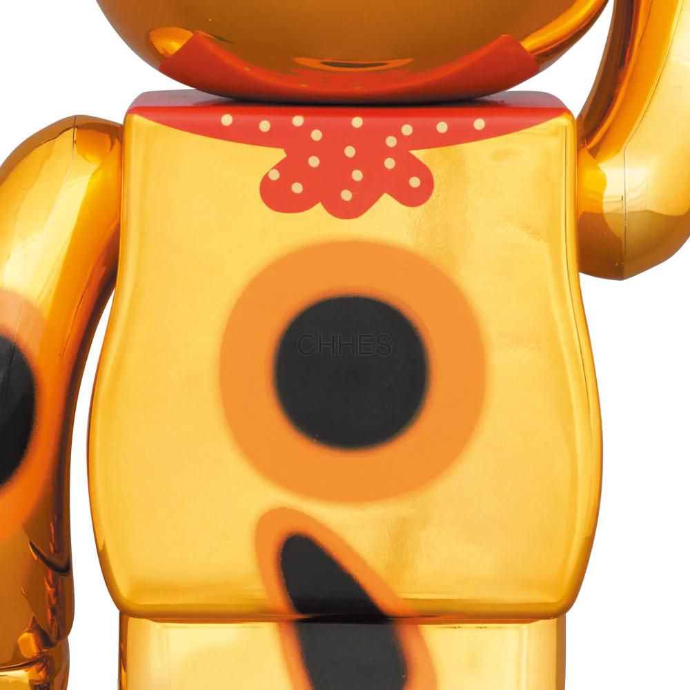 BEARBRICK 积木熊BE@RBRICK招财猫好运一千万两镀金100% 和400% - CHHES