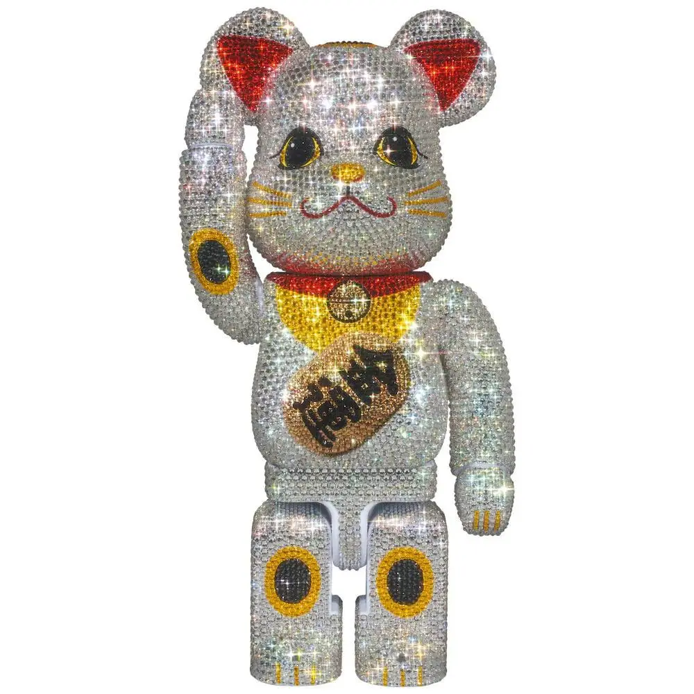 积木熊     水晶装饰 BE@RBRICK 招财猫金财富 400%