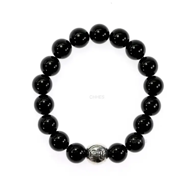 Chromehearts 克罗心 10MM 黑曜石CH单球手链