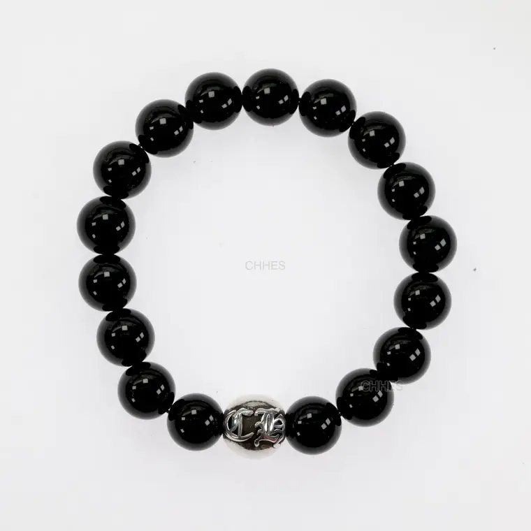 Chromehearts 克罗心 10MM 黑曜石CH单球手链
