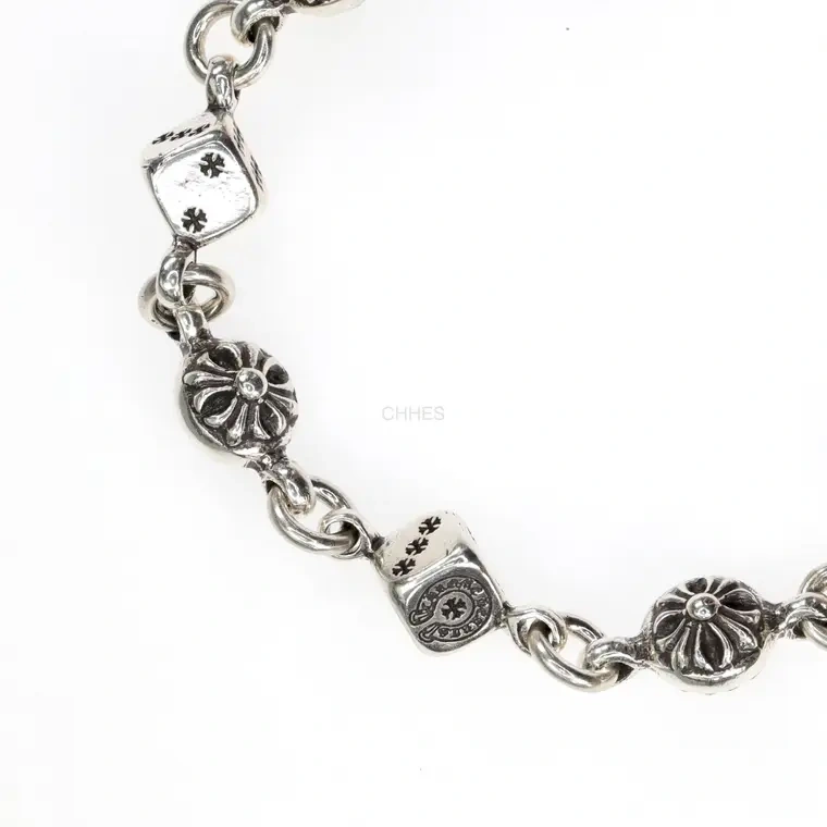 Chrome hearts 克罗心 十字花Dice Bracelet骰子手链