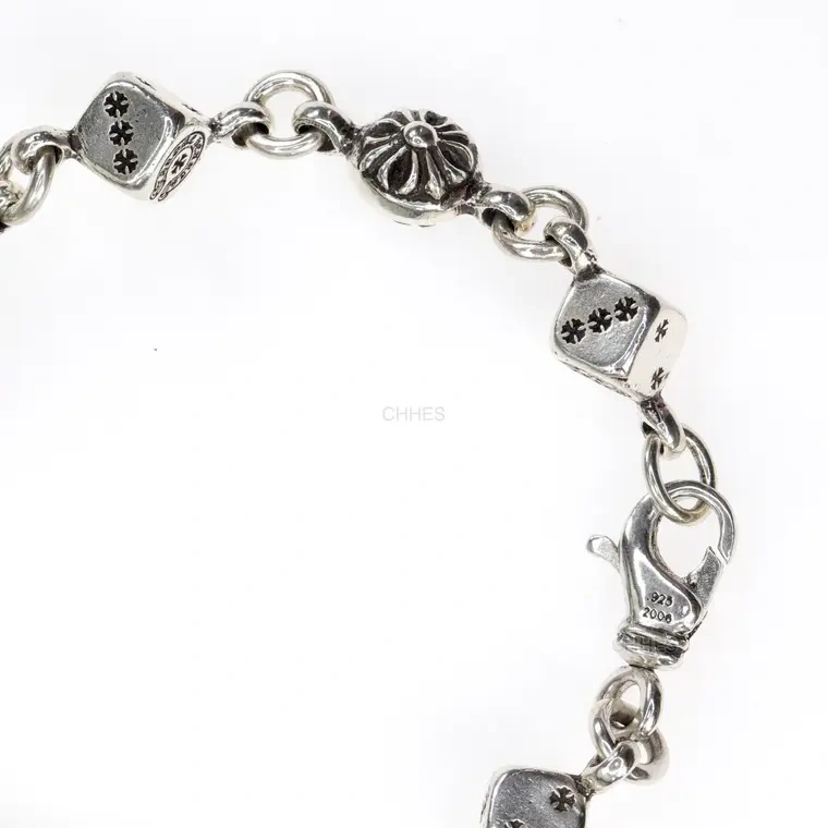 Chrome hearts 克罗心 十字花Dice Bracelet骰子手链
