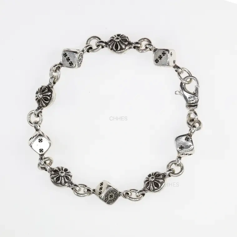 Chrome hearts 克罗心 十字花Dice Bracelet骰子手链