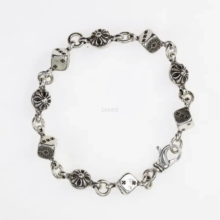 Chrome hearts 克罗心 十字花Dice Bracelet骰子手链