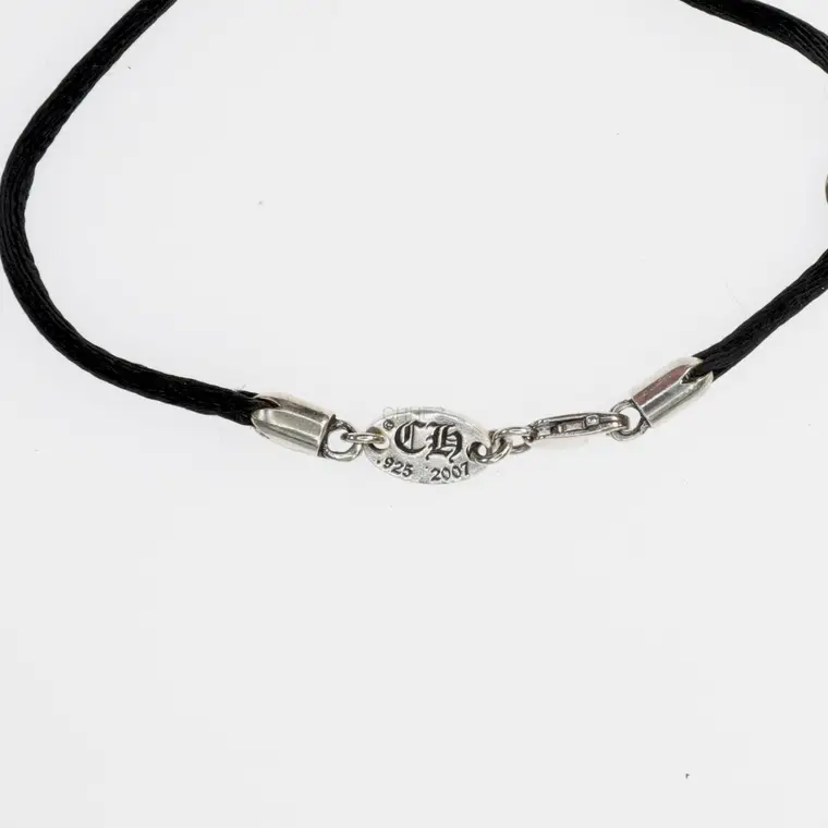 Chrome hearts 克罗心 童军花吊坠黑手绳