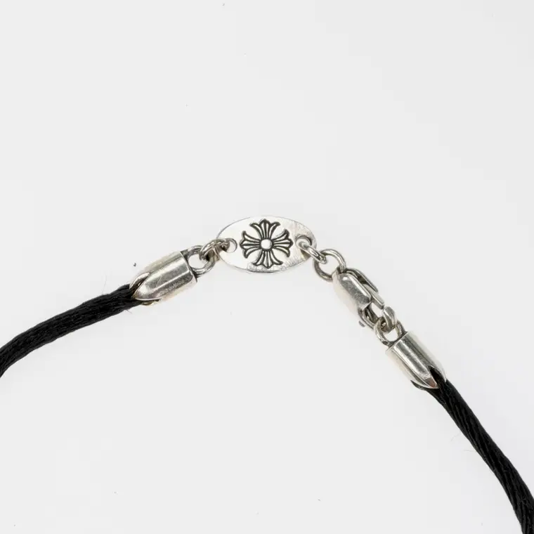 Chrome hearts 克罗心 童军花吊坠黑手绳