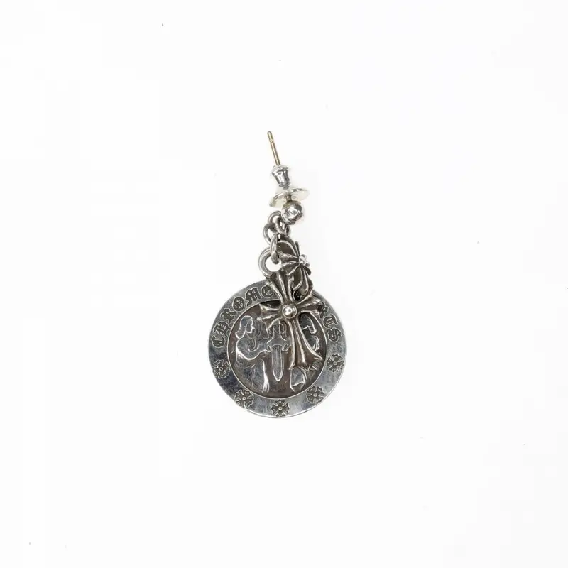 Chrome hearts 克罗心 V2天使圆牌三合一耳坠