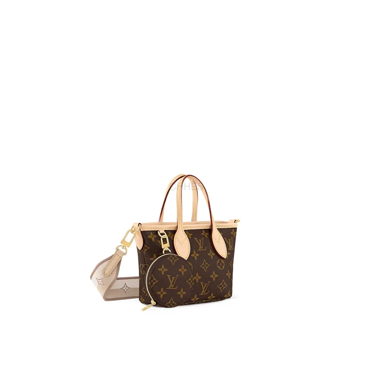 LOUIS VUITTON 女士 Neverfull BB 手袋 白色肩带 M46705