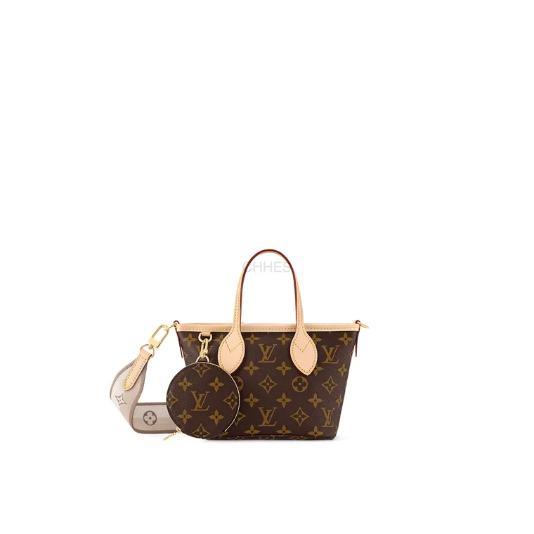 LOUIS VUITTON 女士 Neverfull BB 手袋 白色肩带 M46705