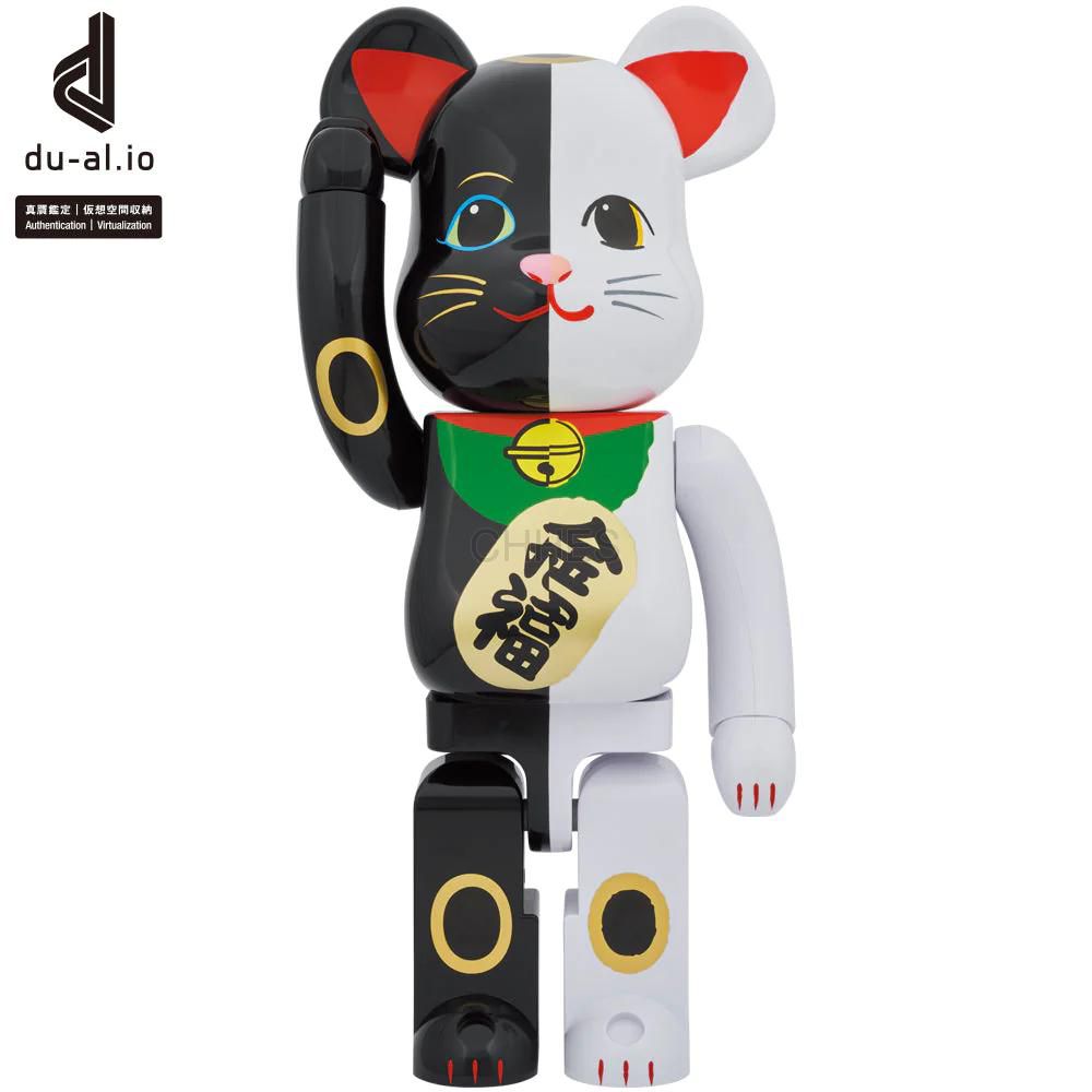 BEARBRICK 积木熊BE@RBRICK 招财猫好运黑x 金财富白1000% - CHHES