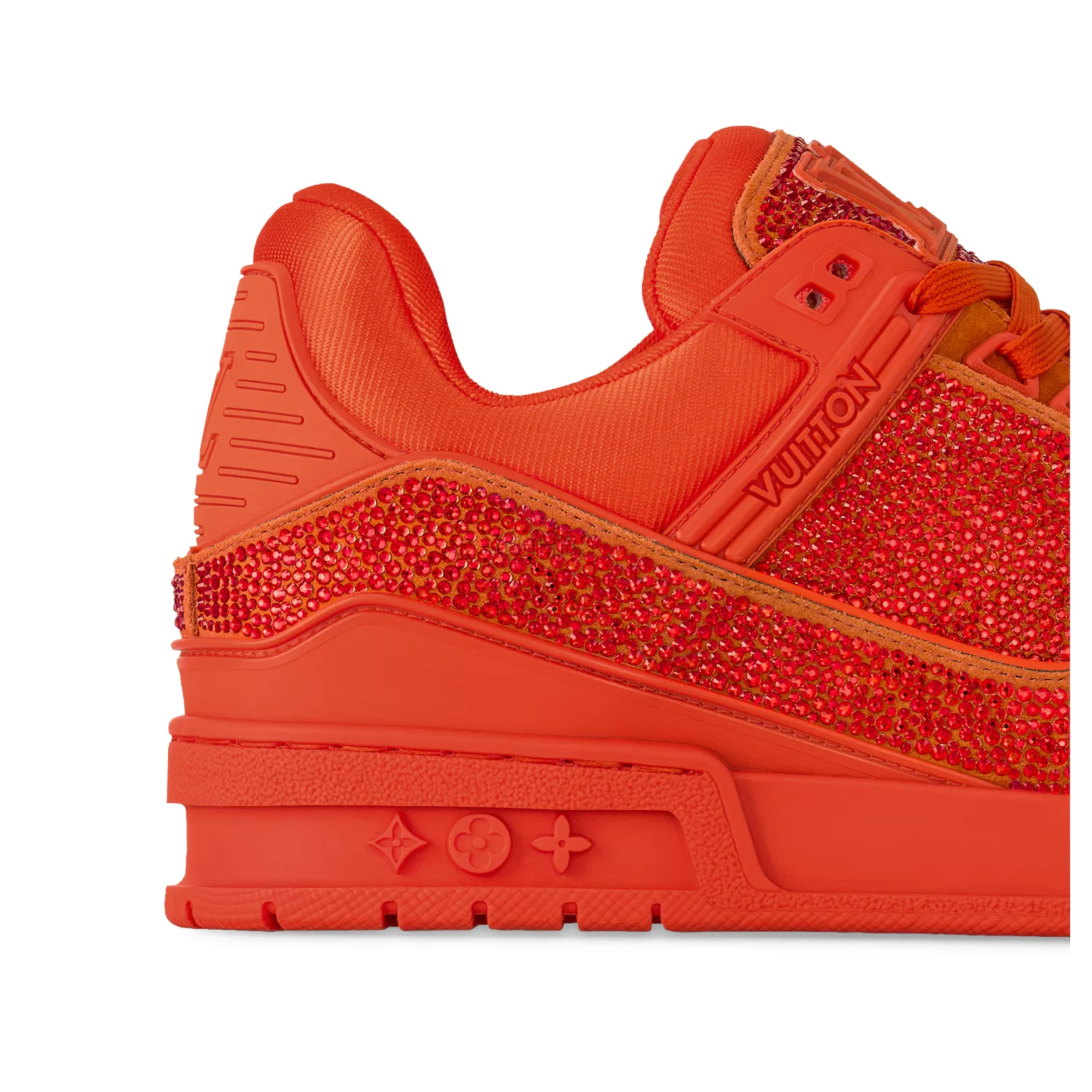 LOUIS VUITTON 男士 TRAINER MAXI  橘红色满钻运动鞋 1AC4UI