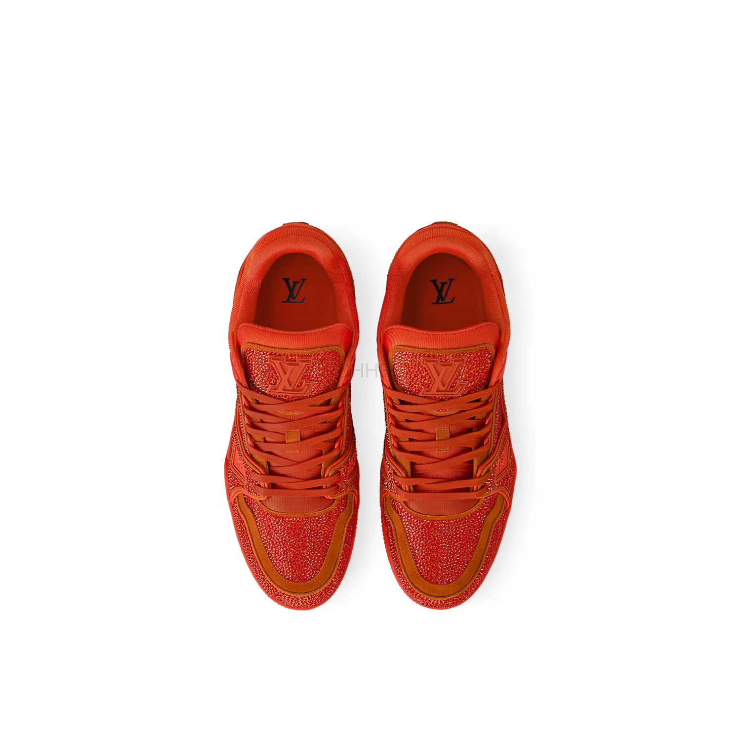 LOUIS VUITTON 男士 TRAINER MAXI  橘红色满钻运动鞋 1AC4UI
