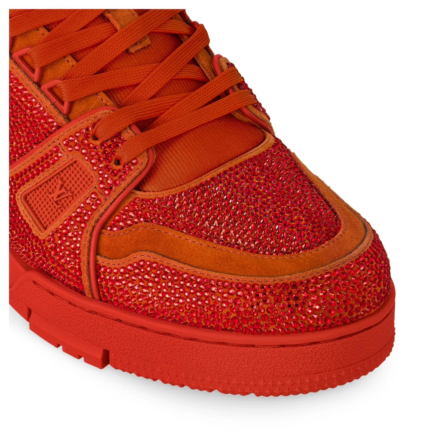 LOUIS VUITTON 男士 TRAINER MAXI  橘红色满钻运动鞋 1AC4UI