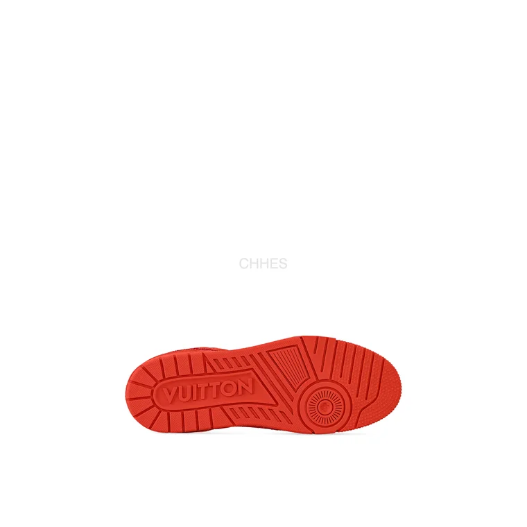 LOUIS VUITTON 男士 TRAINER MAXI  橘红色满钻运动鞋 1AC4UI