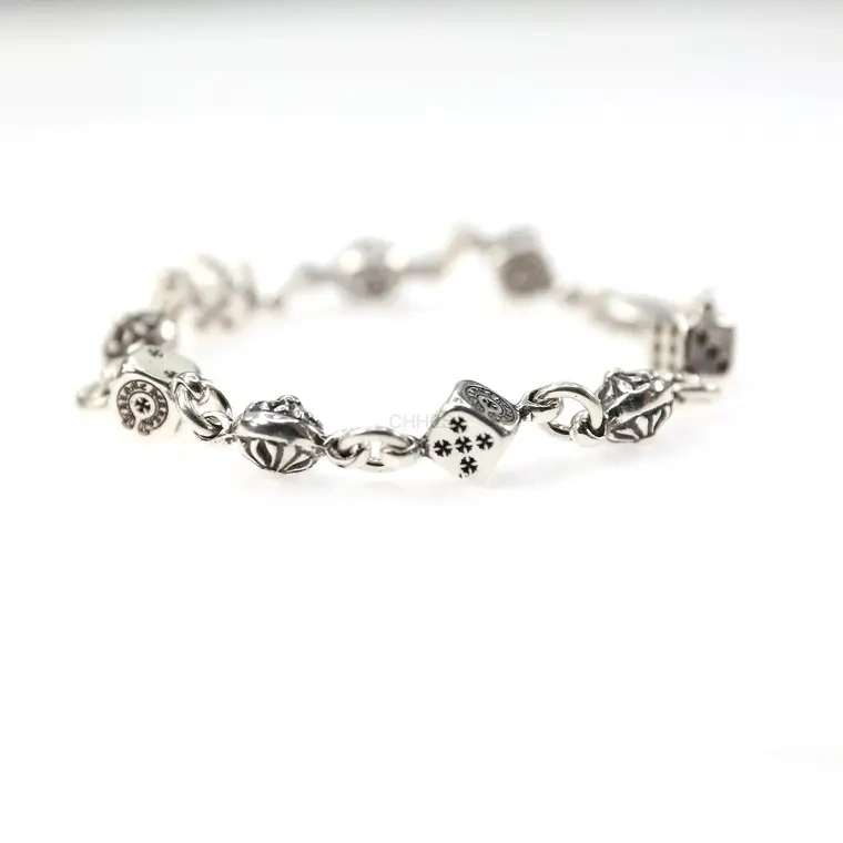 Chrome hearts 克罗心 十字花Dice Bracelet骰子手链