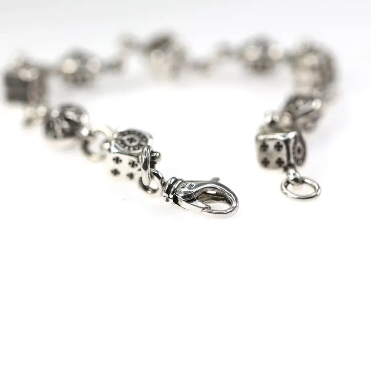 Chrome hearts 克罗心 十字花Dice Bracelet骰子手链