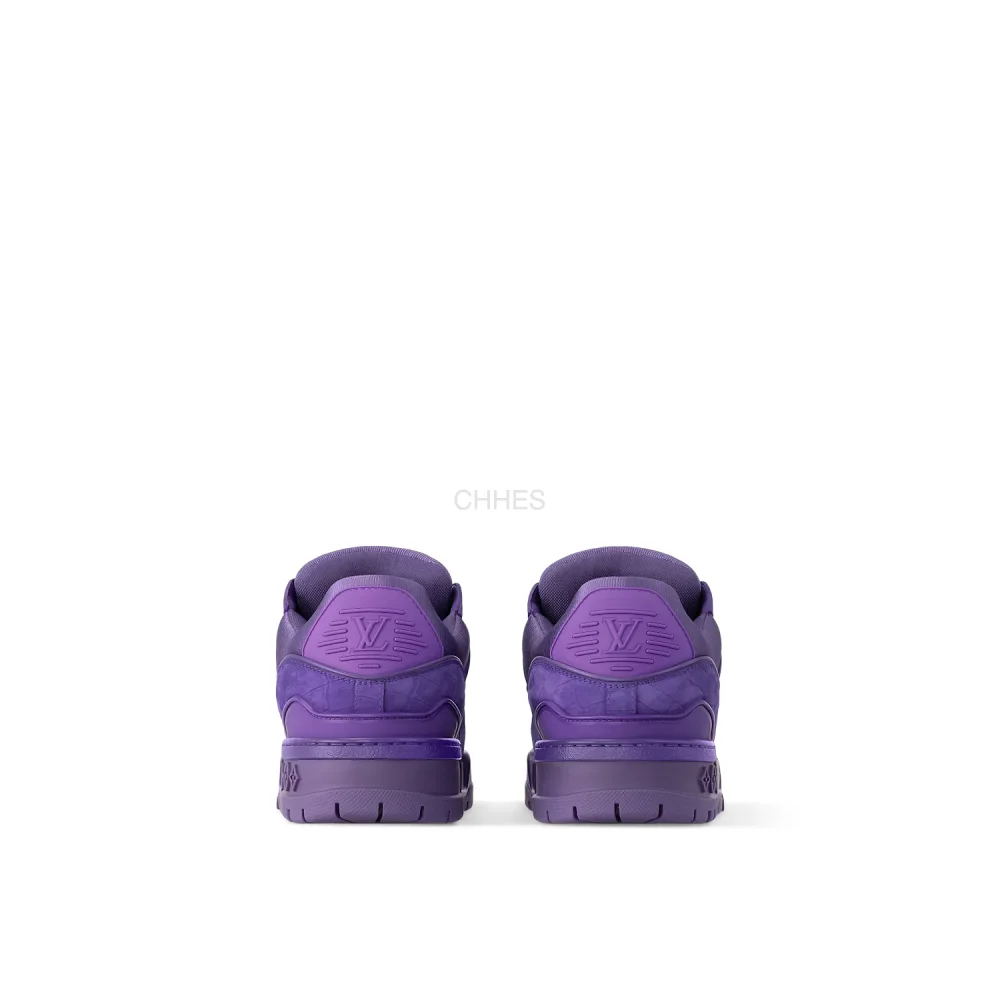 LOUIS VUITTON 男士 TRAINER MAXI  紫色鳄鱼皮纹运动鞋 1ACN2T