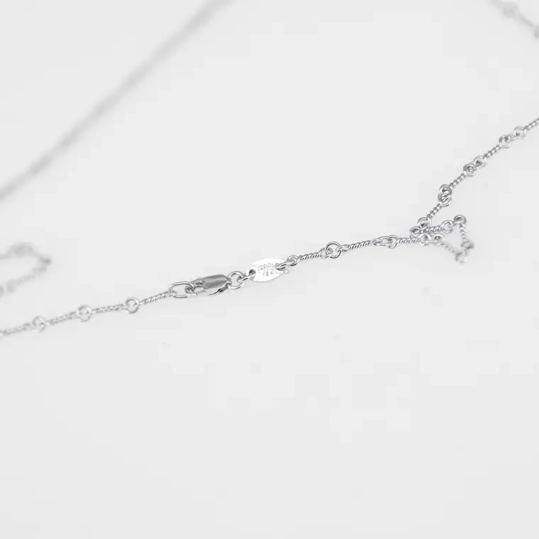 Chrome hearts 克罗心 18K白金竹节/麻花项链