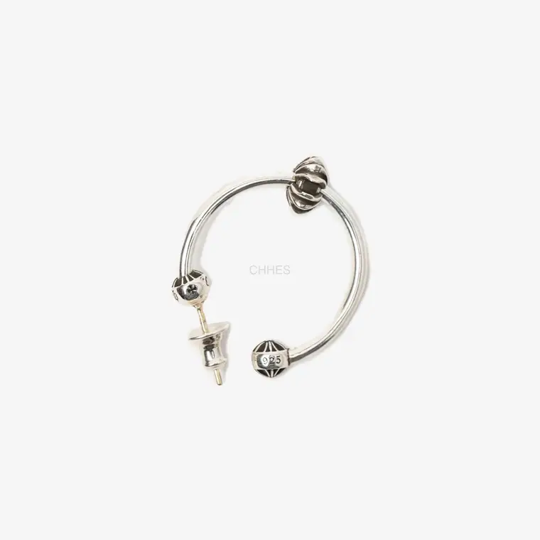 Chrome hearts 克罗心 SPINNER HOOP 十字花耳钉