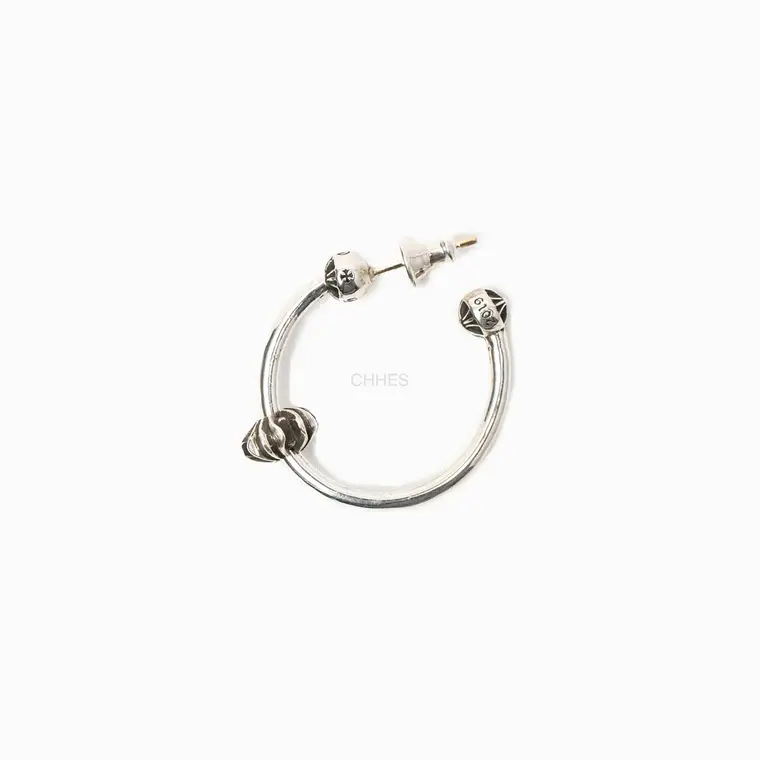 Chrome hearts 克罗心 SPINNER HOOP 十字花耳钉