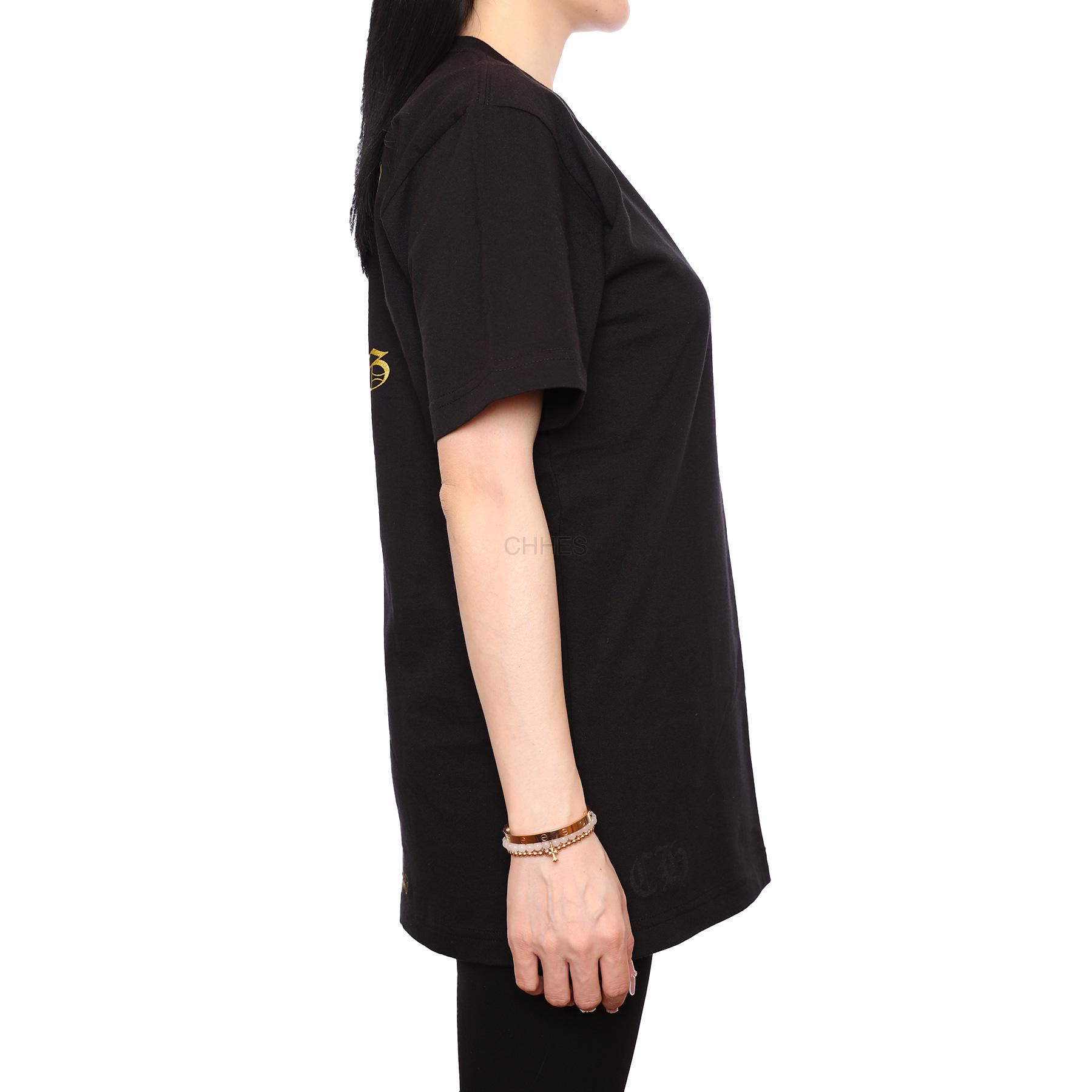 CHROME HEARTS 克罗心香港20周年限定烫金黑色短袖TEE - CHHES