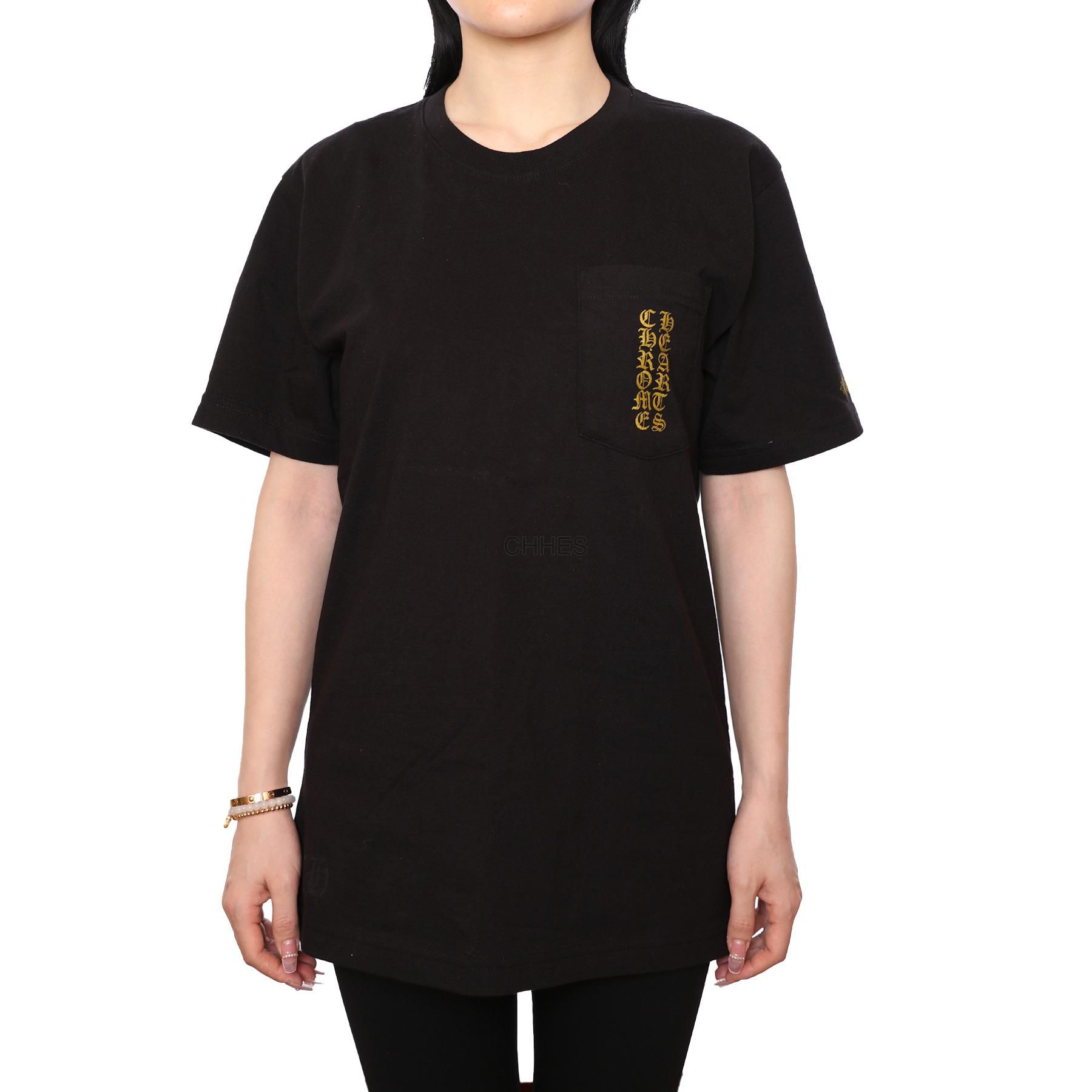 CHROME HEARTS 克罗心香港20周年限定烫金黑色短袖TEE - CHHES