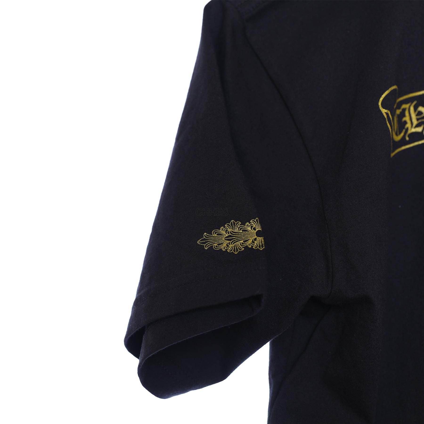 CHROME HEARTS 克罗心香港20周年限定烫金黑色短袖TEE - CHHES
