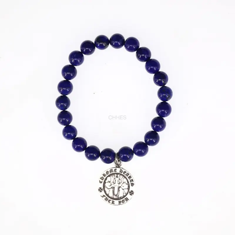 Chrome hearts 克罗心 V1天使吊牌8MM青金石手链