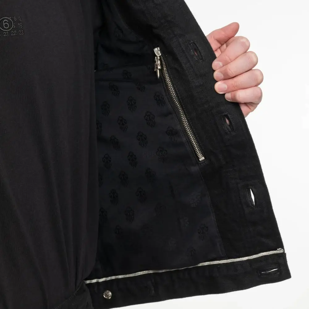Chrome hearts 克罗心 JDGMNT WSH 红色火焰藤蔓臂纹牛仔外套